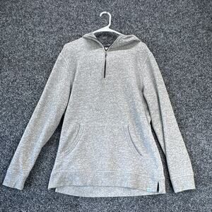 Jason Scott Men's Gray 1/4 Zip Hooded Pullover Knit Hoodie L Regular